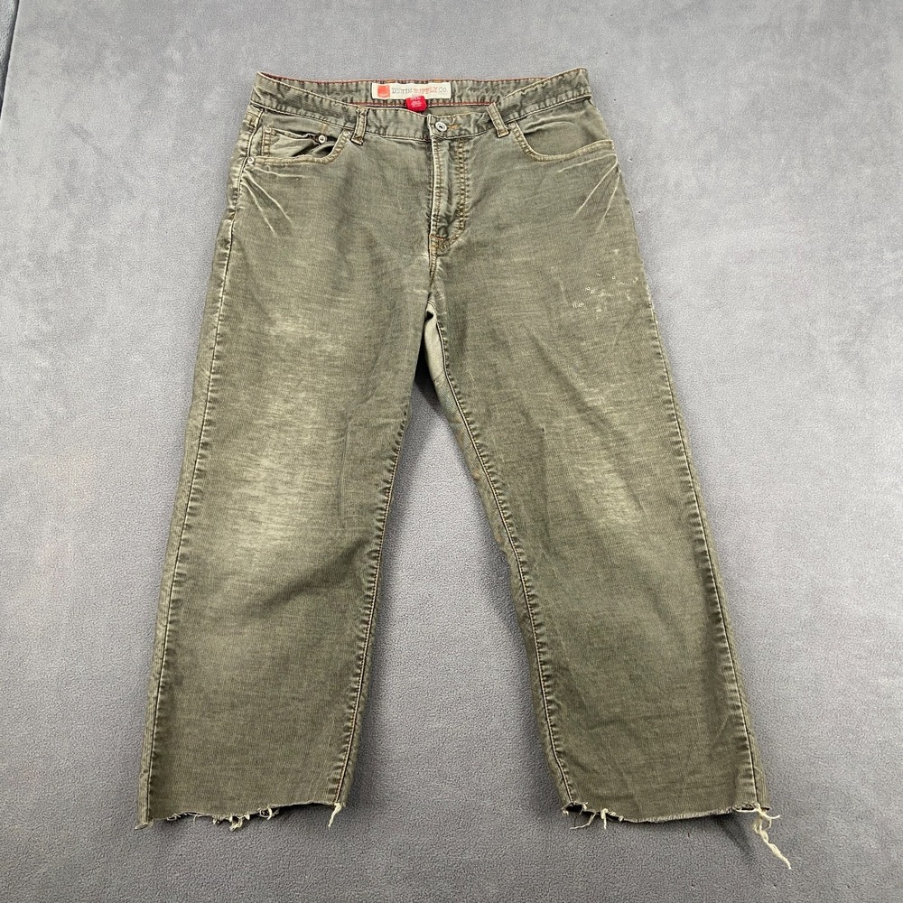 Mossimo Denim Supply Co Logan Pants Mens 34x34 Olive Green Corduroy Straight Leg